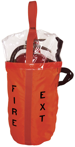 High Visibility Fire Extinquisher Bag with See-Thru Cover
