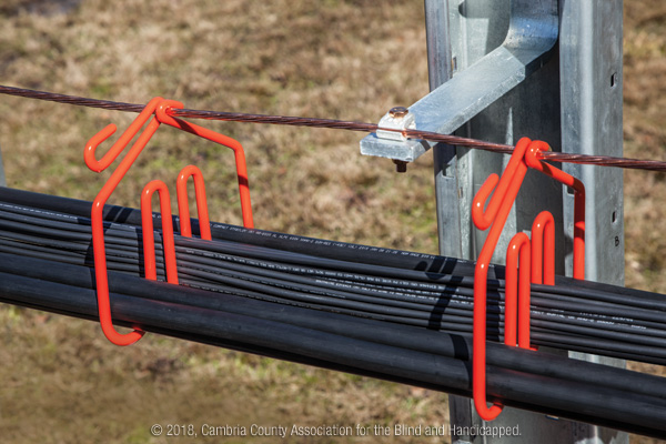 CAB Solar Hangers shown with mid pier harware.