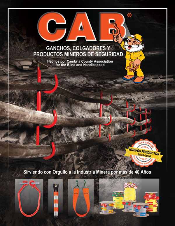 Cover of Spanish Language CAB Hooks, Hangers and Mine Safety Products Catalog 2019-2020