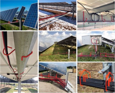 Photos of Solar Installations using CAB Wire Management