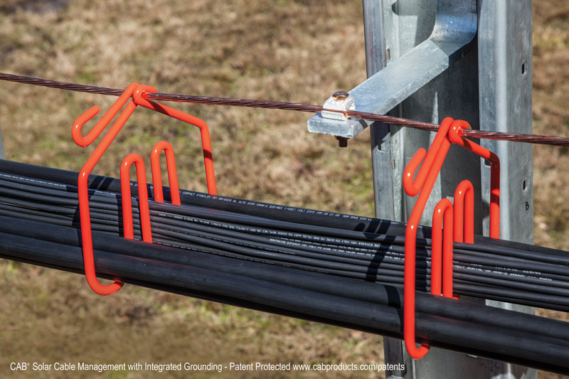 CAB Solar Cable Management with Integrated Grounding 