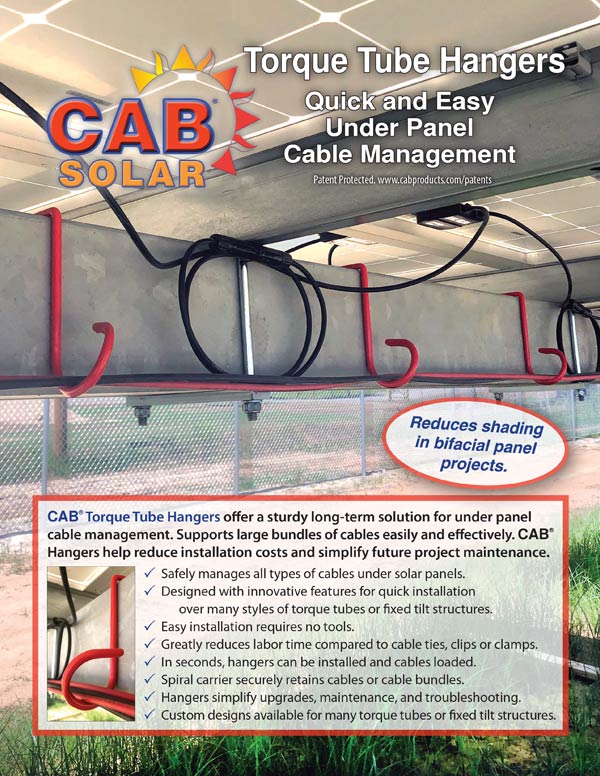 CAB Torque Tube Hanger Sales Sheet Front - 2023